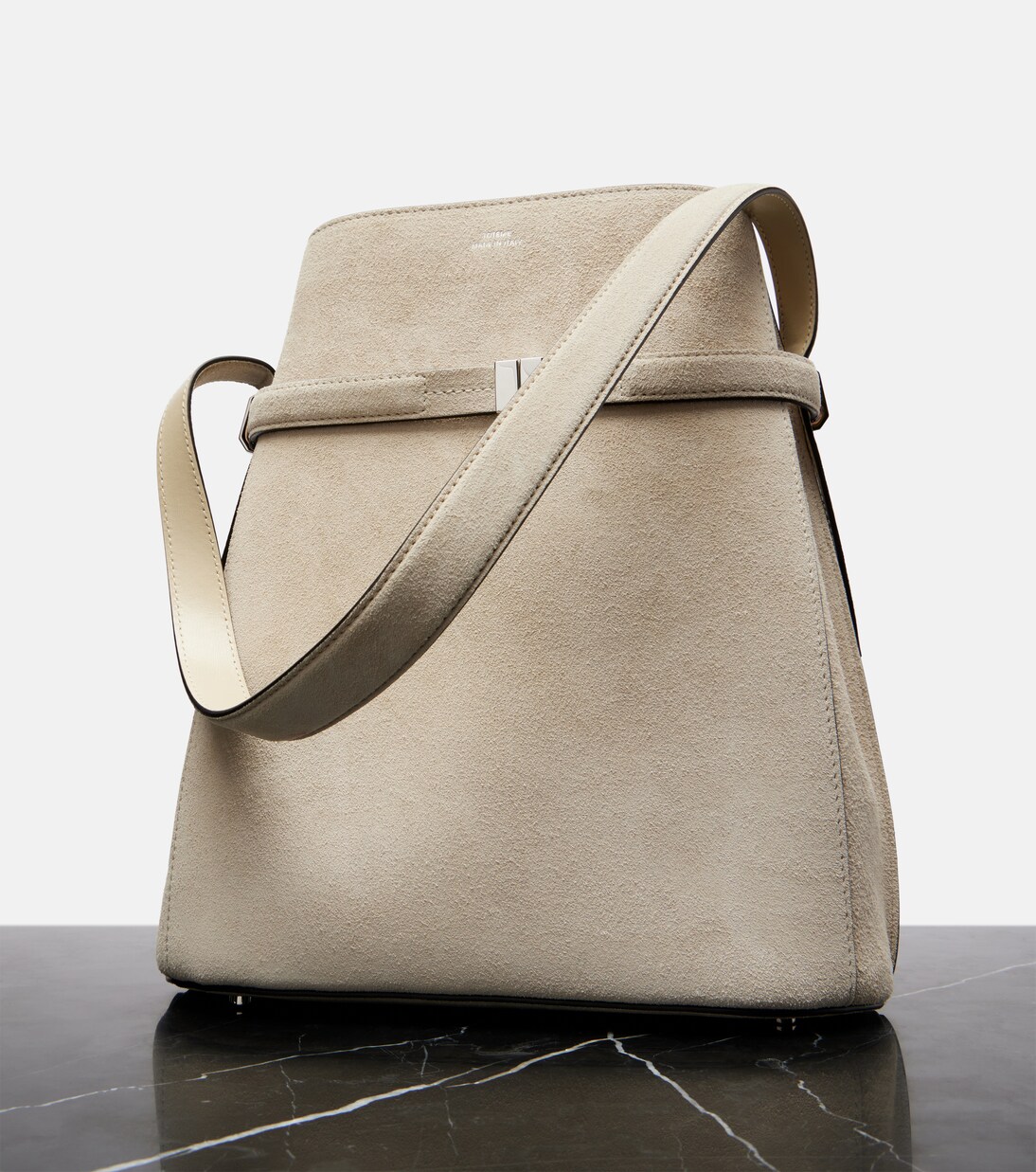 Belted Medium suede bucket bag | Toteme