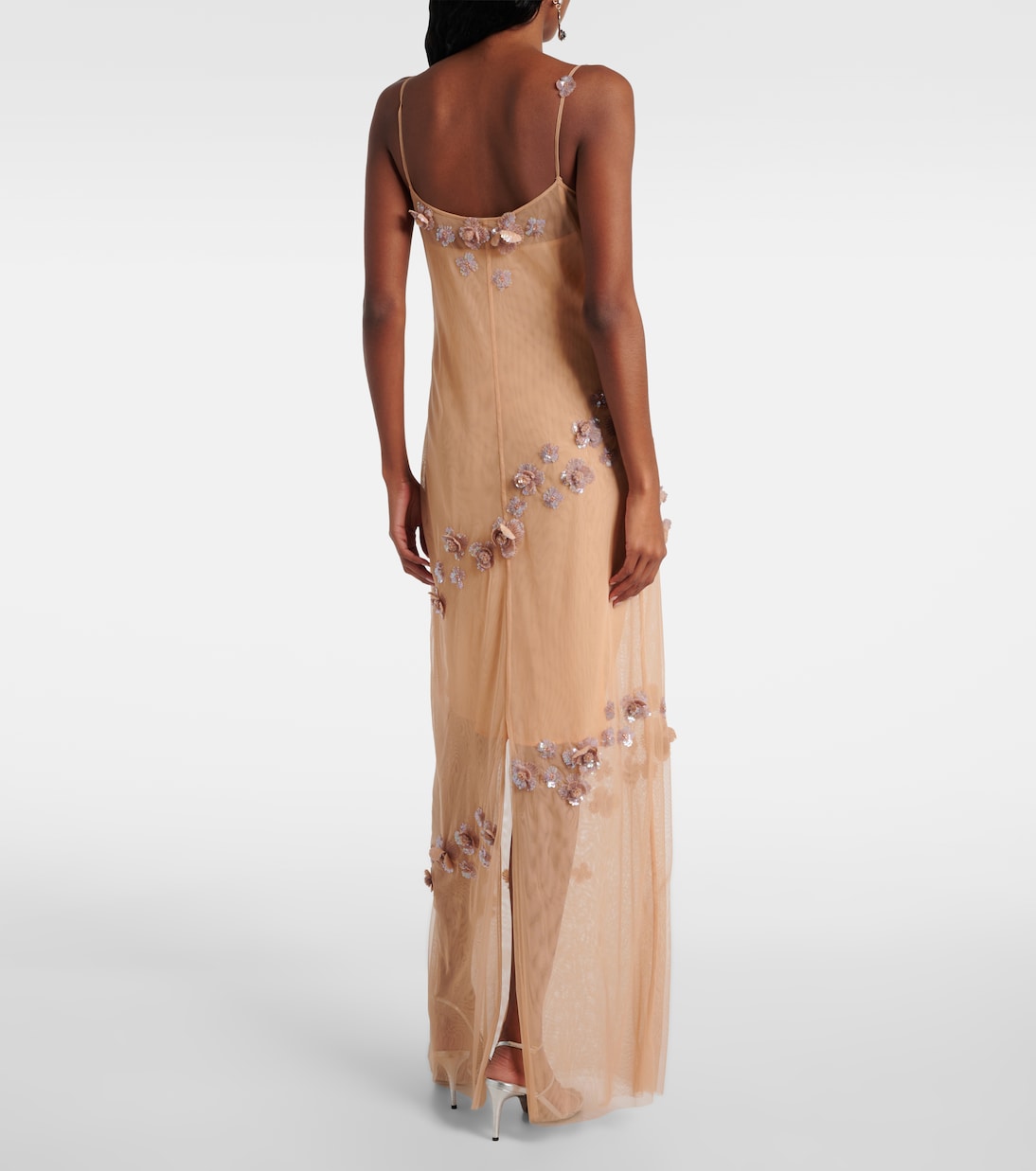 Bestickte Robe aus Tüll | Blumarine