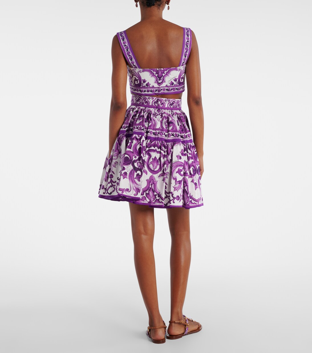 Top Majolica de popelín de algodón | Dolce&Gabbana