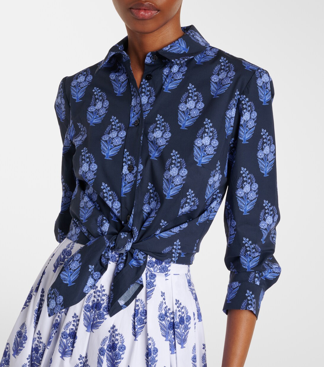Icon floral cotton-blend shirt | Carolina Herrera