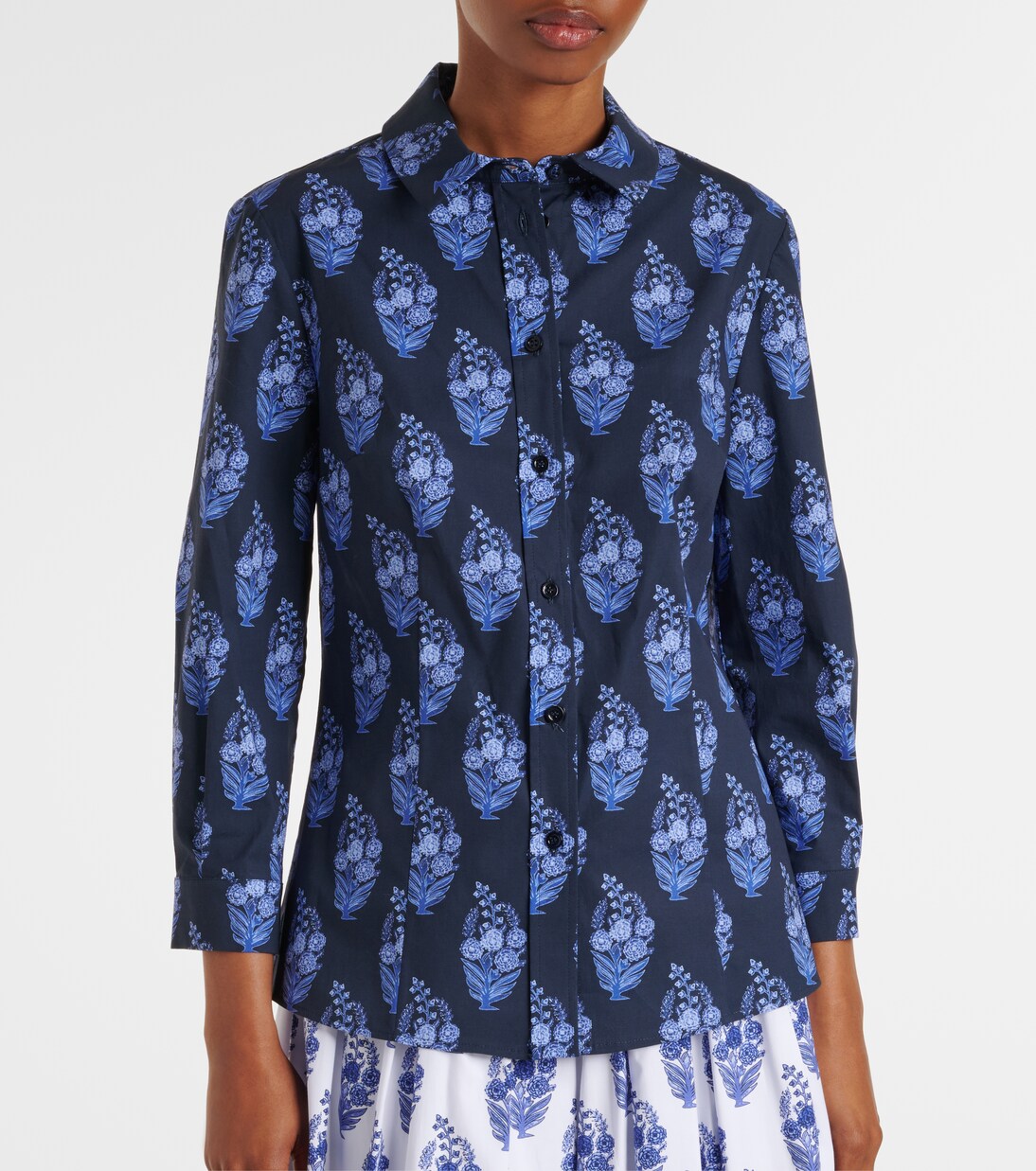 Icon floral cotton-blend shirt | Carolina Herrera