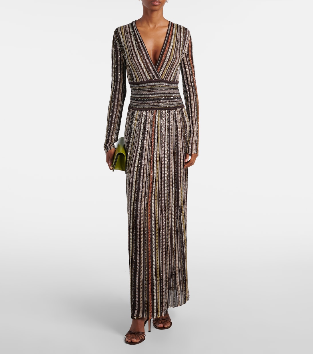 Robe aus Häkelstrick mit Pailletten | Missoni