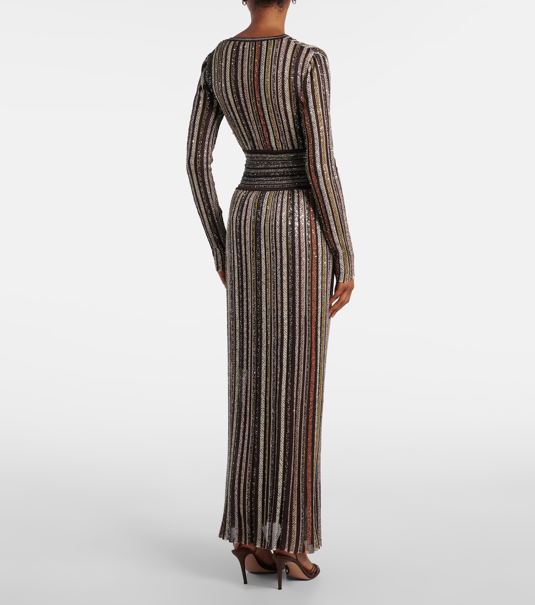 Robe aus Häkelstrick mit Pailletten | Missoni