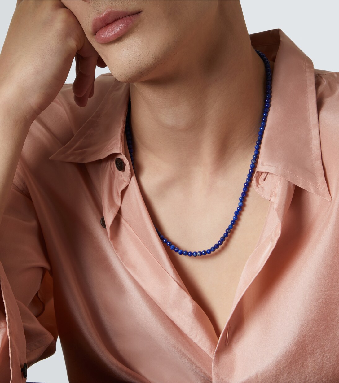 14kt gold necklace with lapis | Mateo