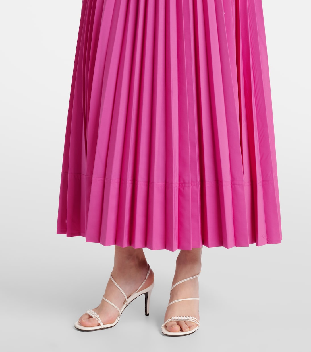 Stephanie pleated poplin midi dress | Simkhai