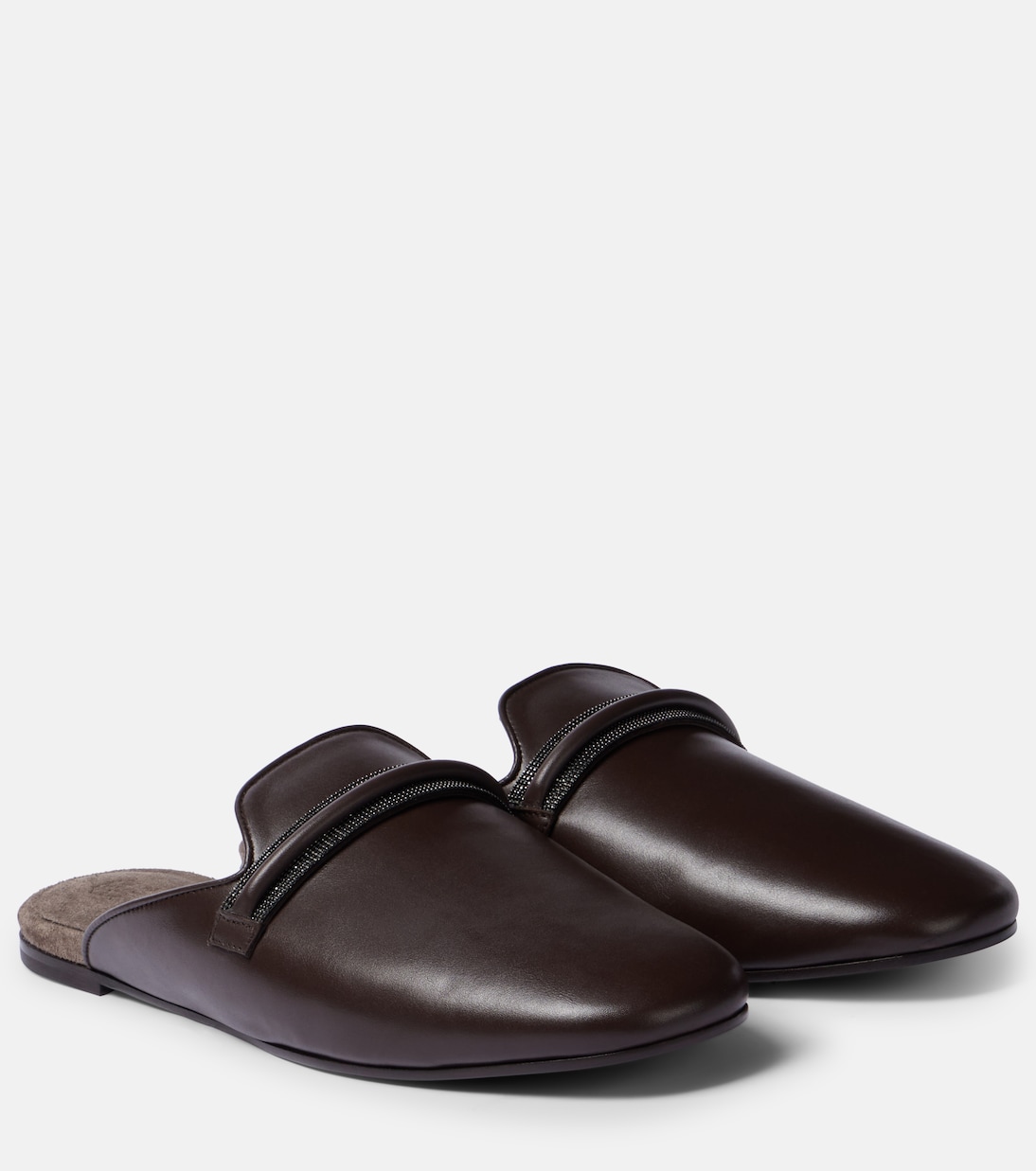 Slippers Monili aus Leder | Brunello Cucinelli