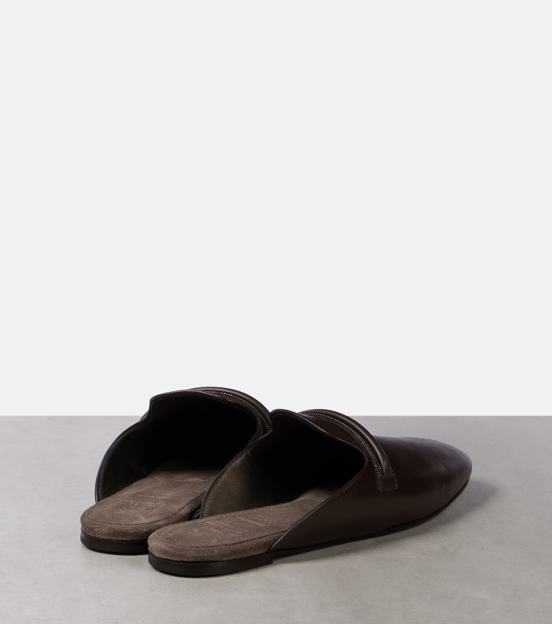 Slippers Monili aus Leder | Brunello Cucinelli