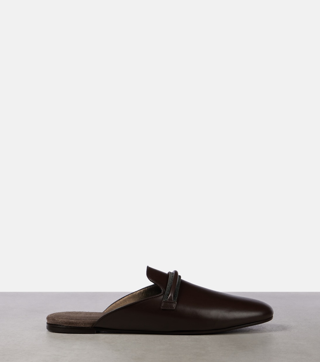 Slippers Monili aus Leder | Brunello Cucinelli