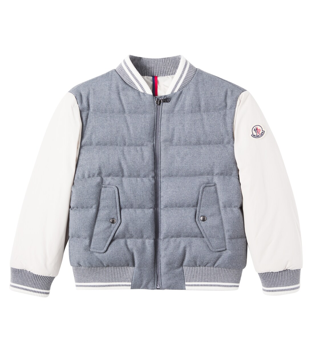 Alvaro wool flannel down varsity jacket | Moncler Enfant