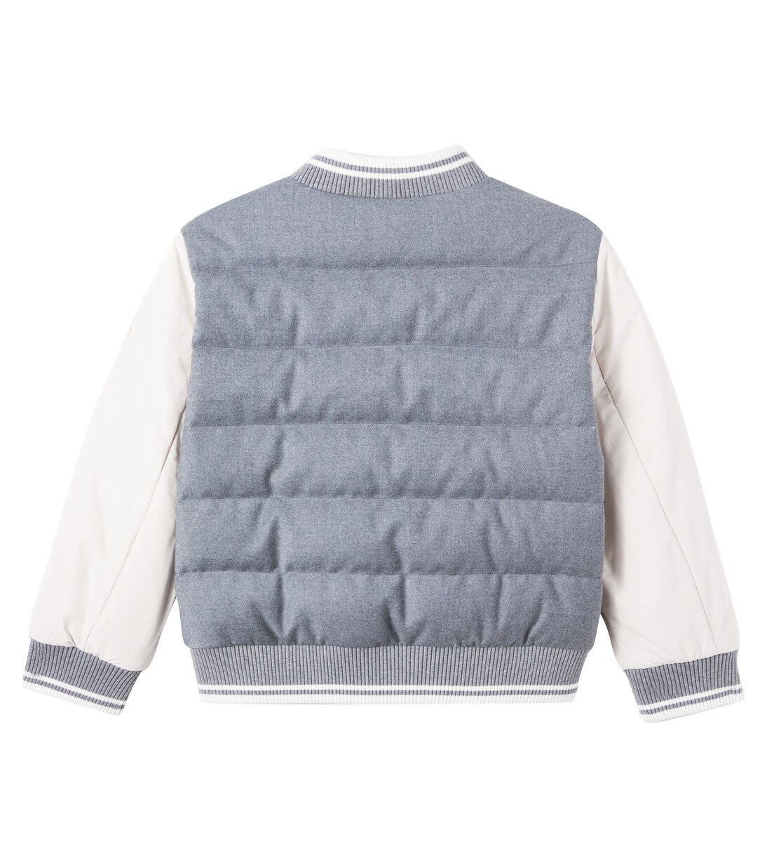 Alvaro wool flannel down varsity jacket | Moncler Enfant
