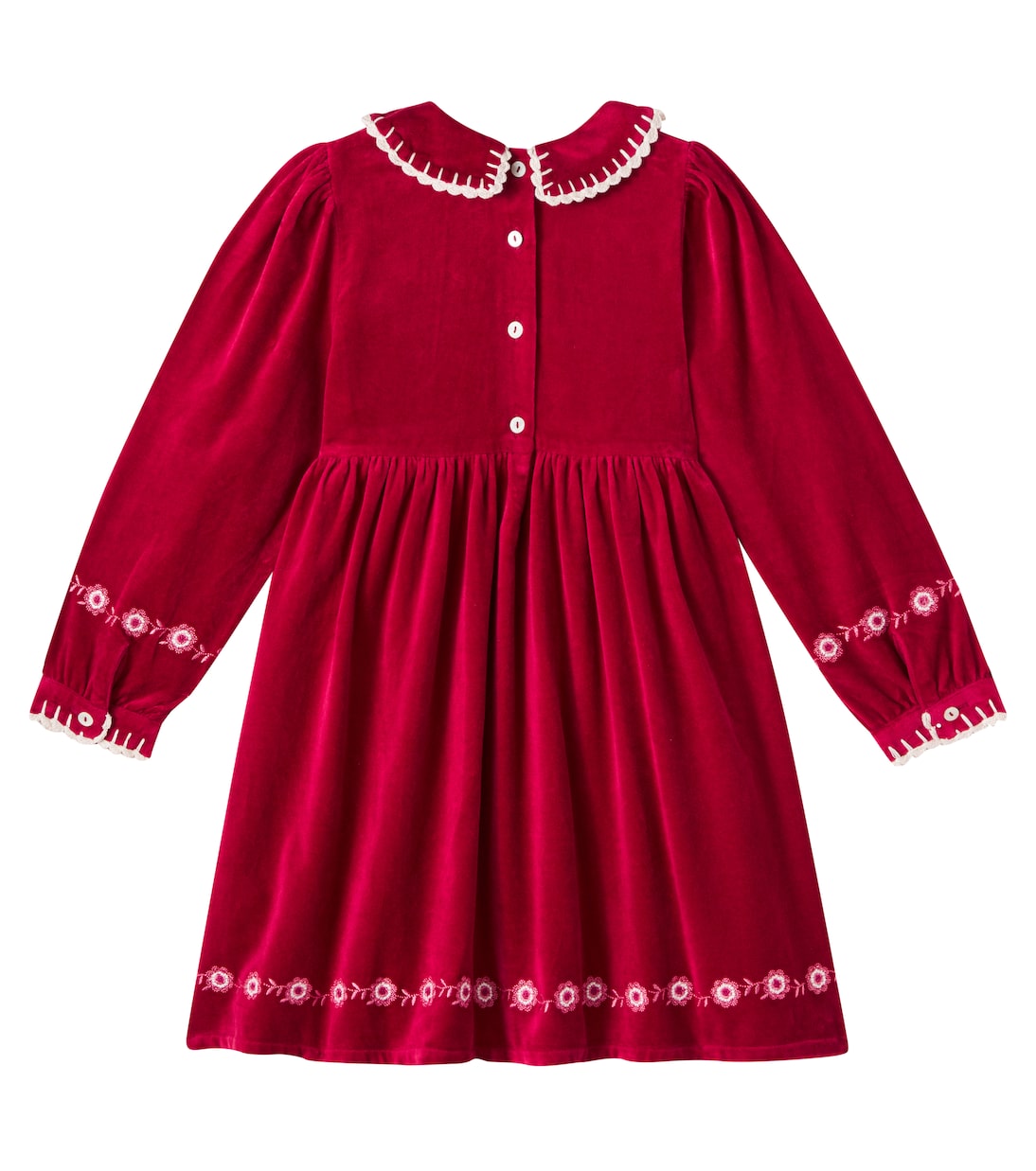 Abito Millie in cotone e lino con ricamo | Bebe Organic