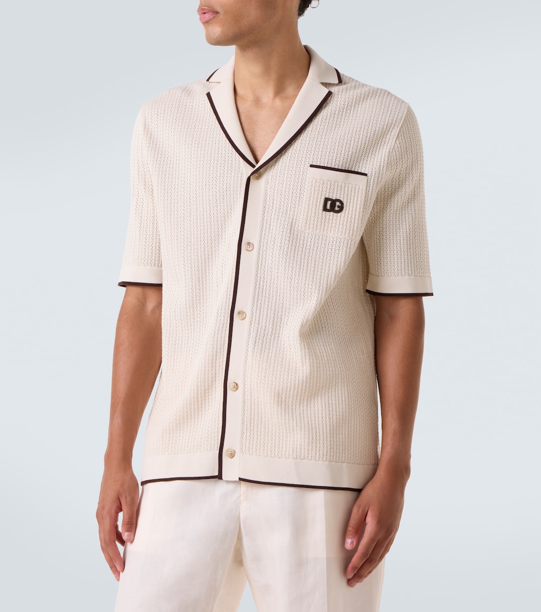 DG knitted cotton shirt | Dolce&Gabbana