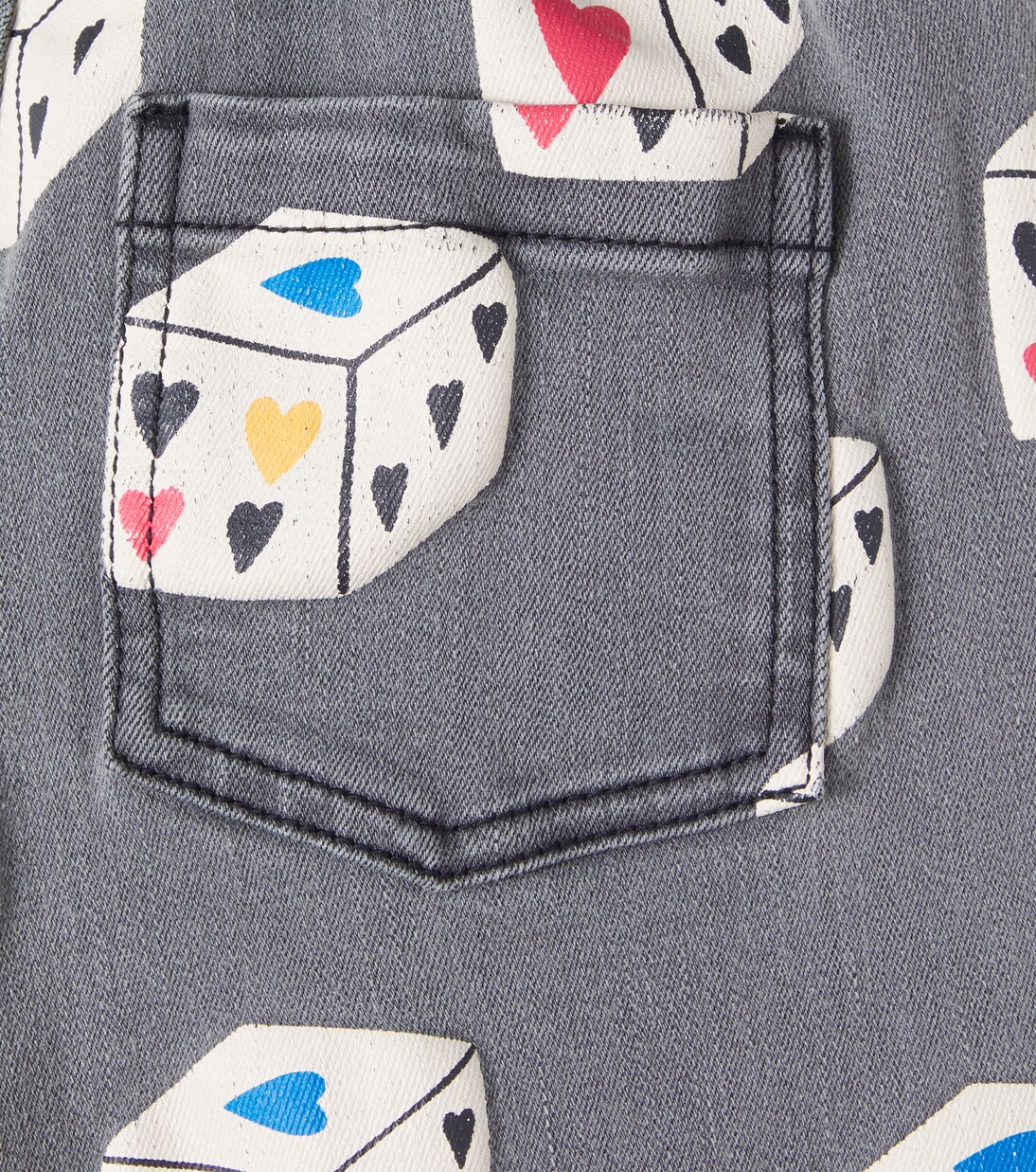 Heart Diced printed jeans | Jellymallow