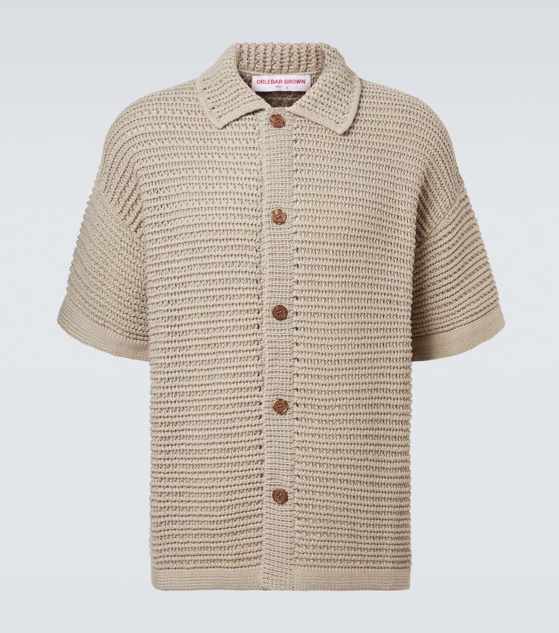 Knitted cotton bowling shirt | Orlebar Brown