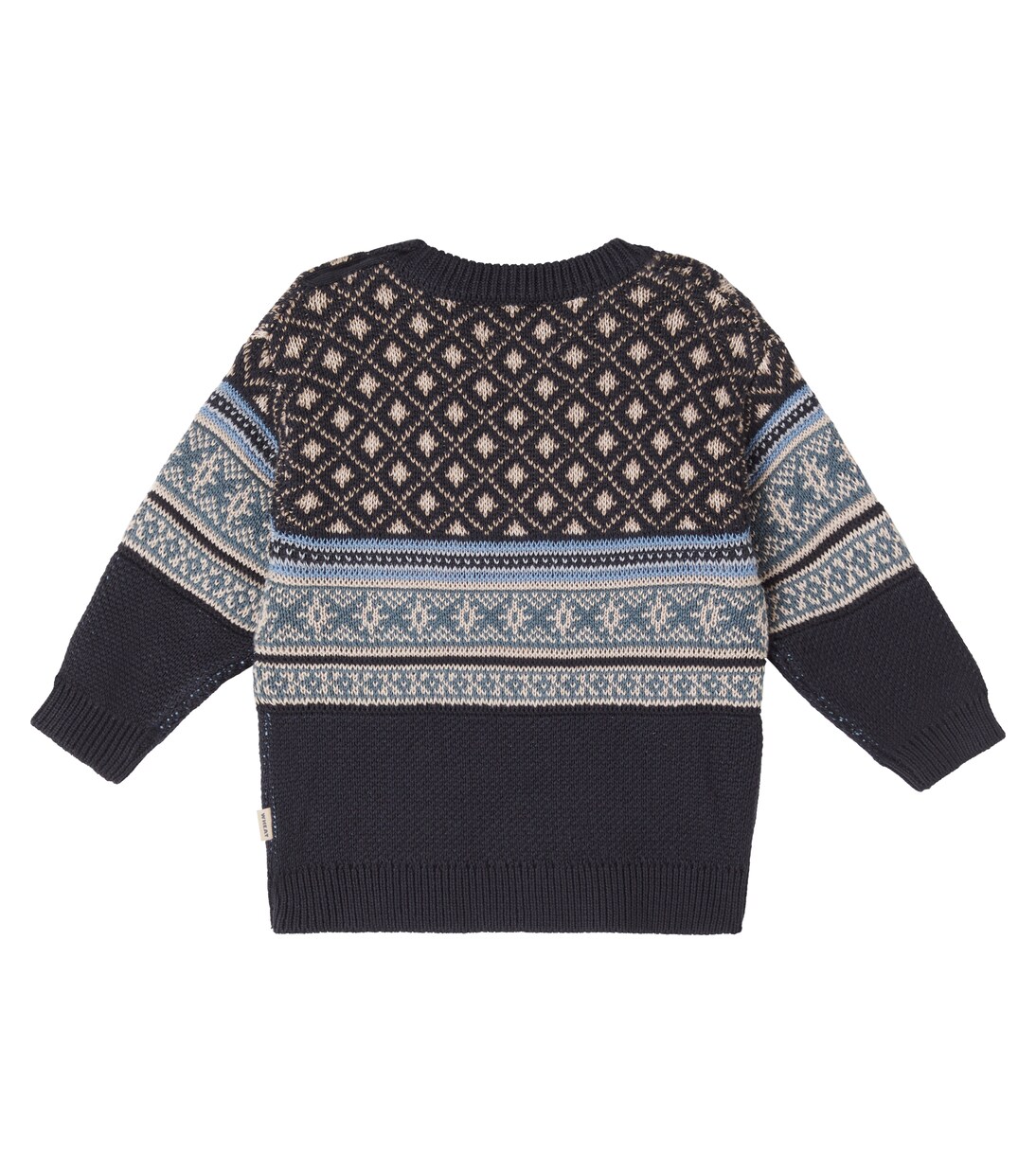 Baby - Pullover Julius in cotone jacquard | Wheat