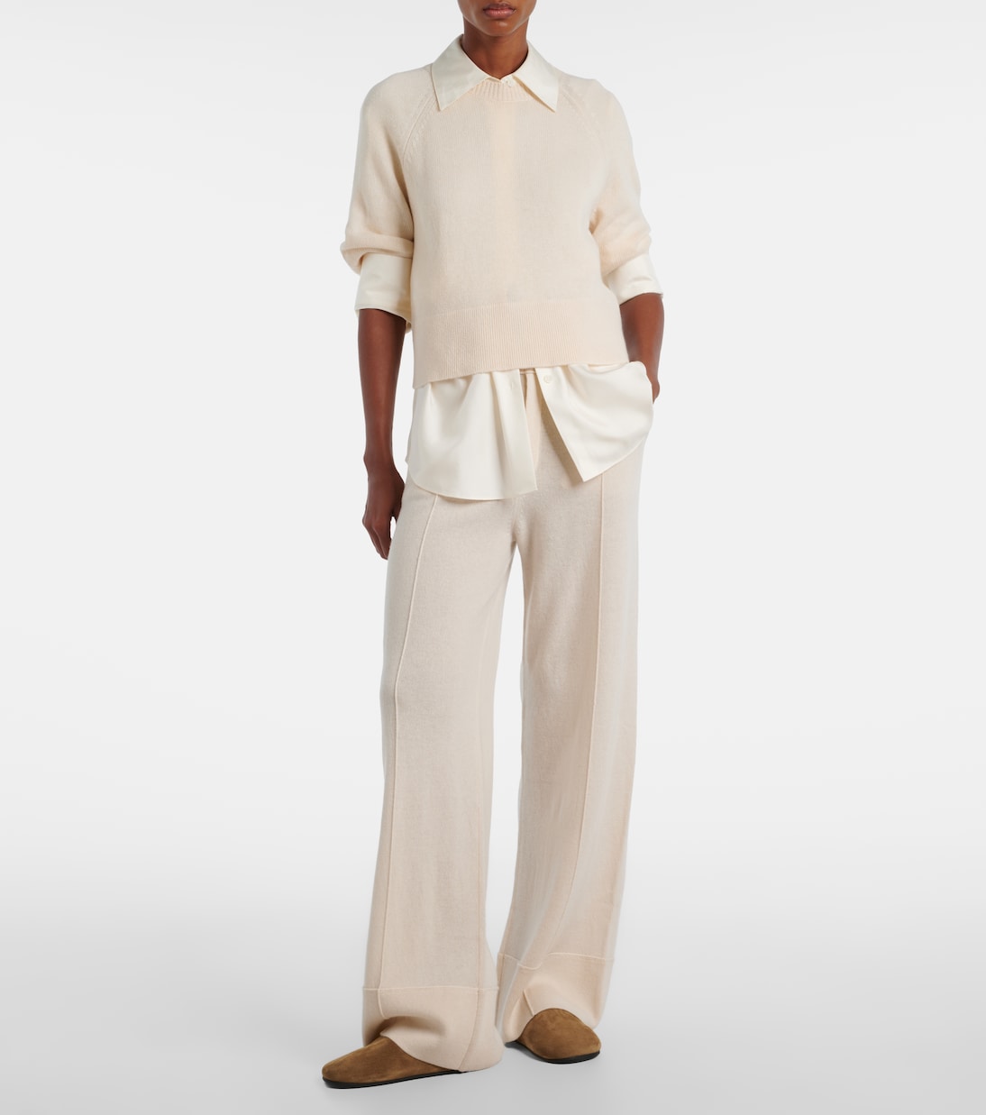 Wool and cashmere wide-leg pants | Jardin des Orangers