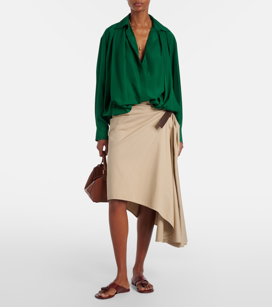 Toggle leather thong sandals | Loewe