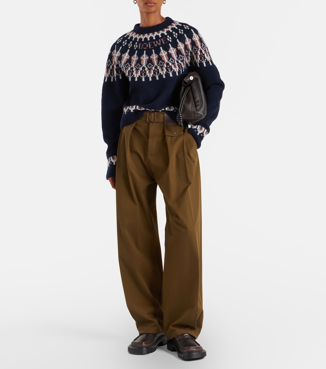 Fair Isle sequined wool-blend sweater | Loewe