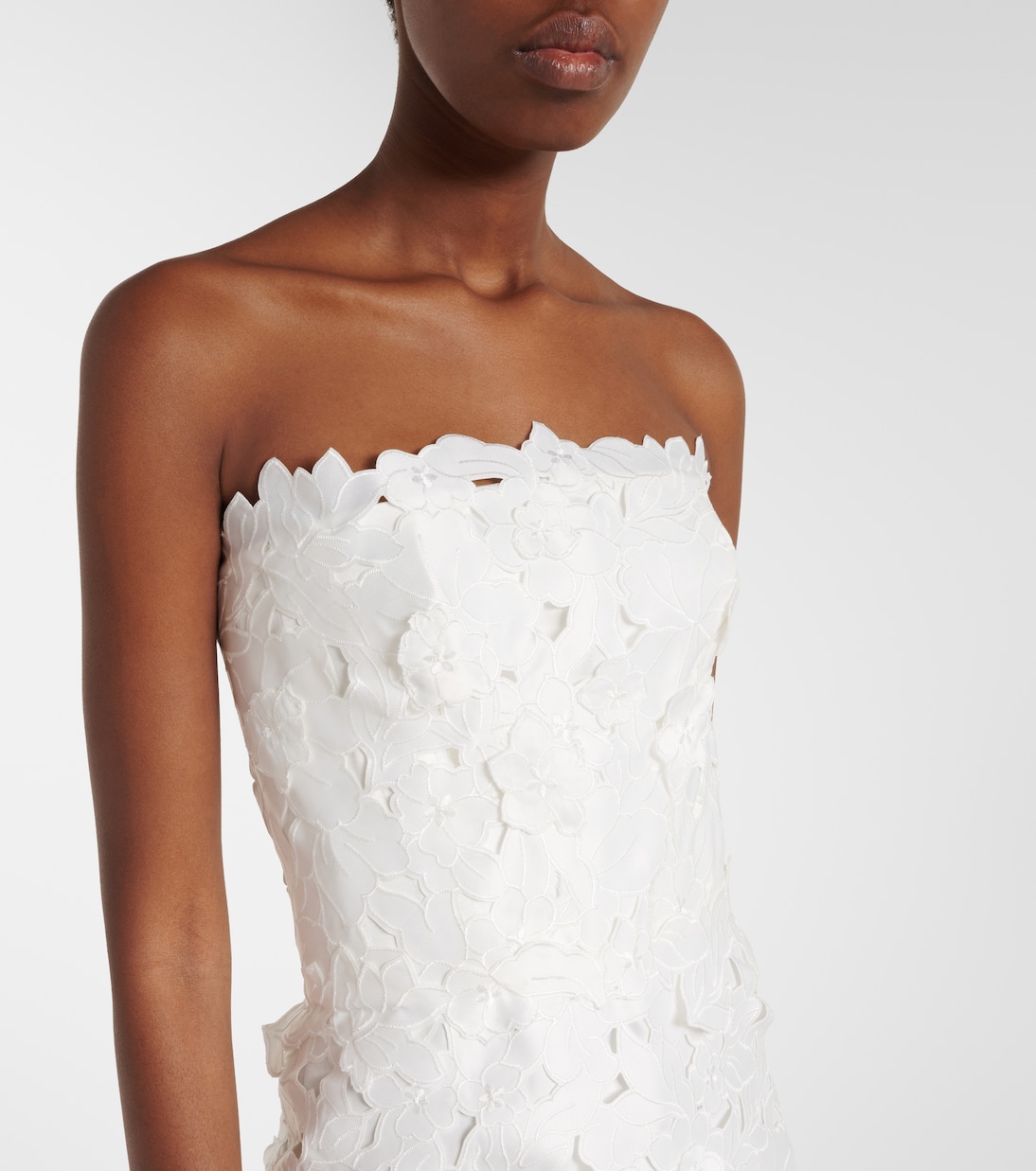 Lace bustier gown | Costarellos