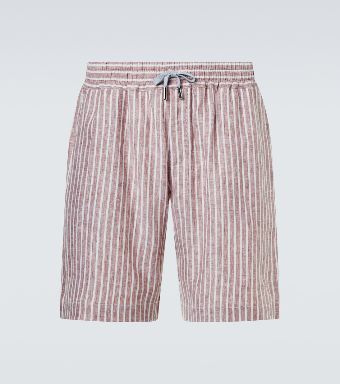 Alfa striped linen Bermuda shorts | Fedeli