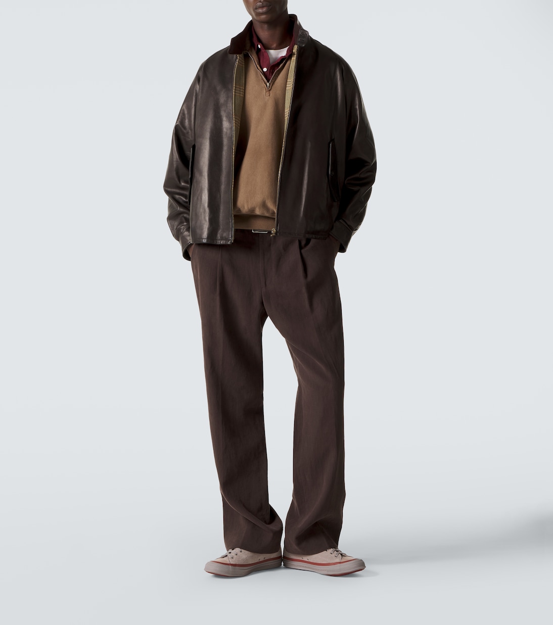 Cotton fleece half-zip sweatshirt | A.Presse