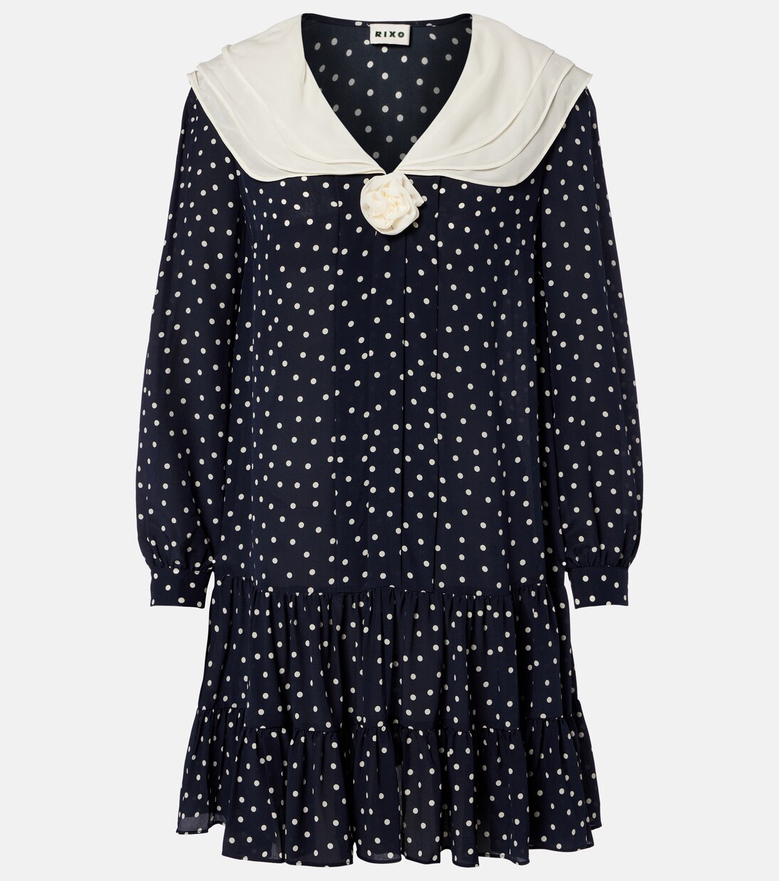 Valetta polka-dot silk crêpe minidress | Rixo
