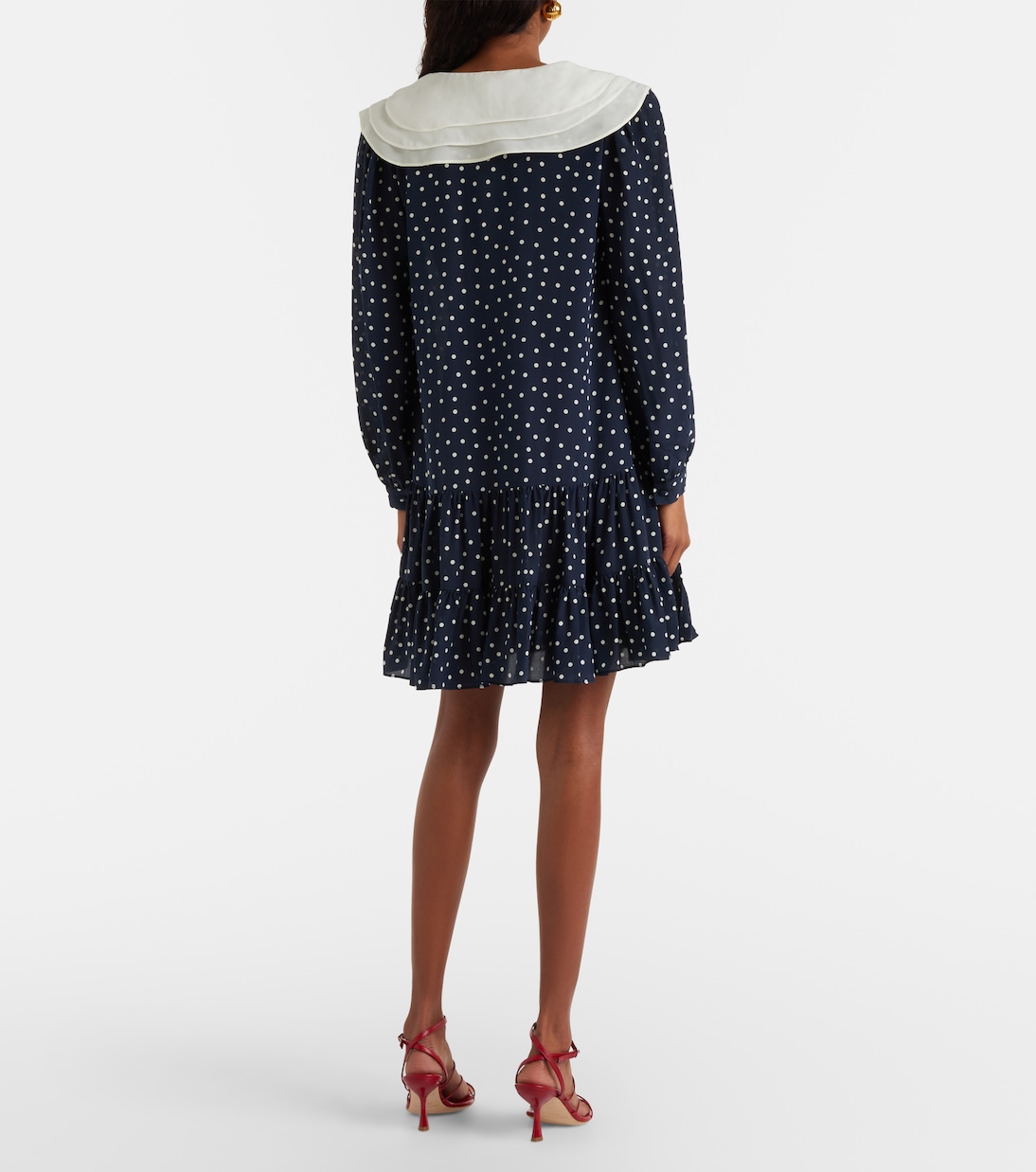 Valetta polka-dot silk crêpe minidress | Rixo