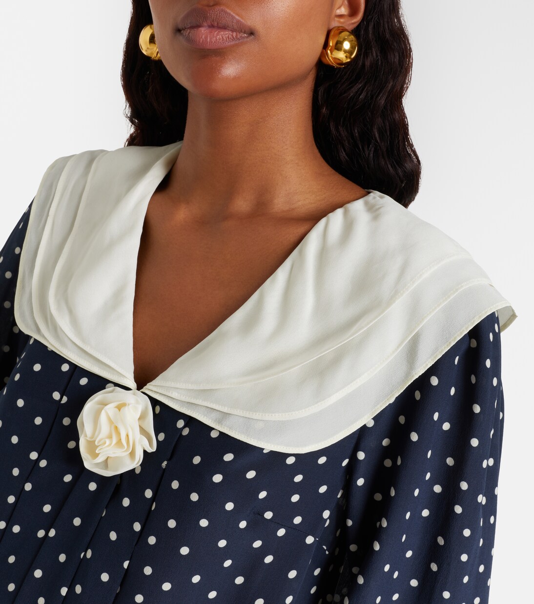 Valetta polka-dot silk crêpe minidress | Rixo