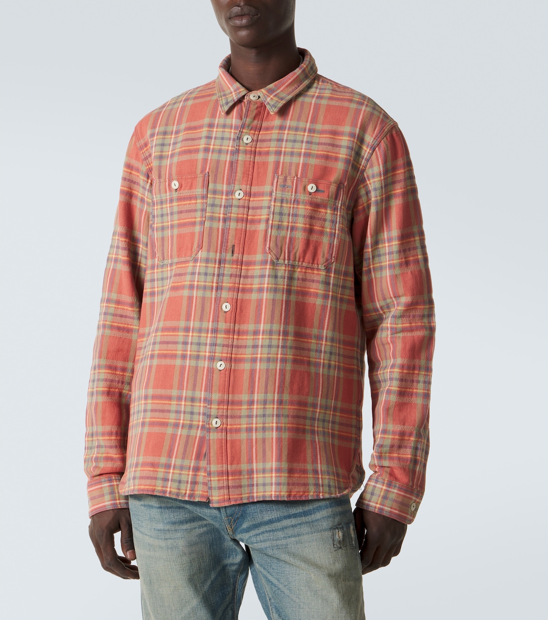 Cameron plaid cotton twill shirt | RRL