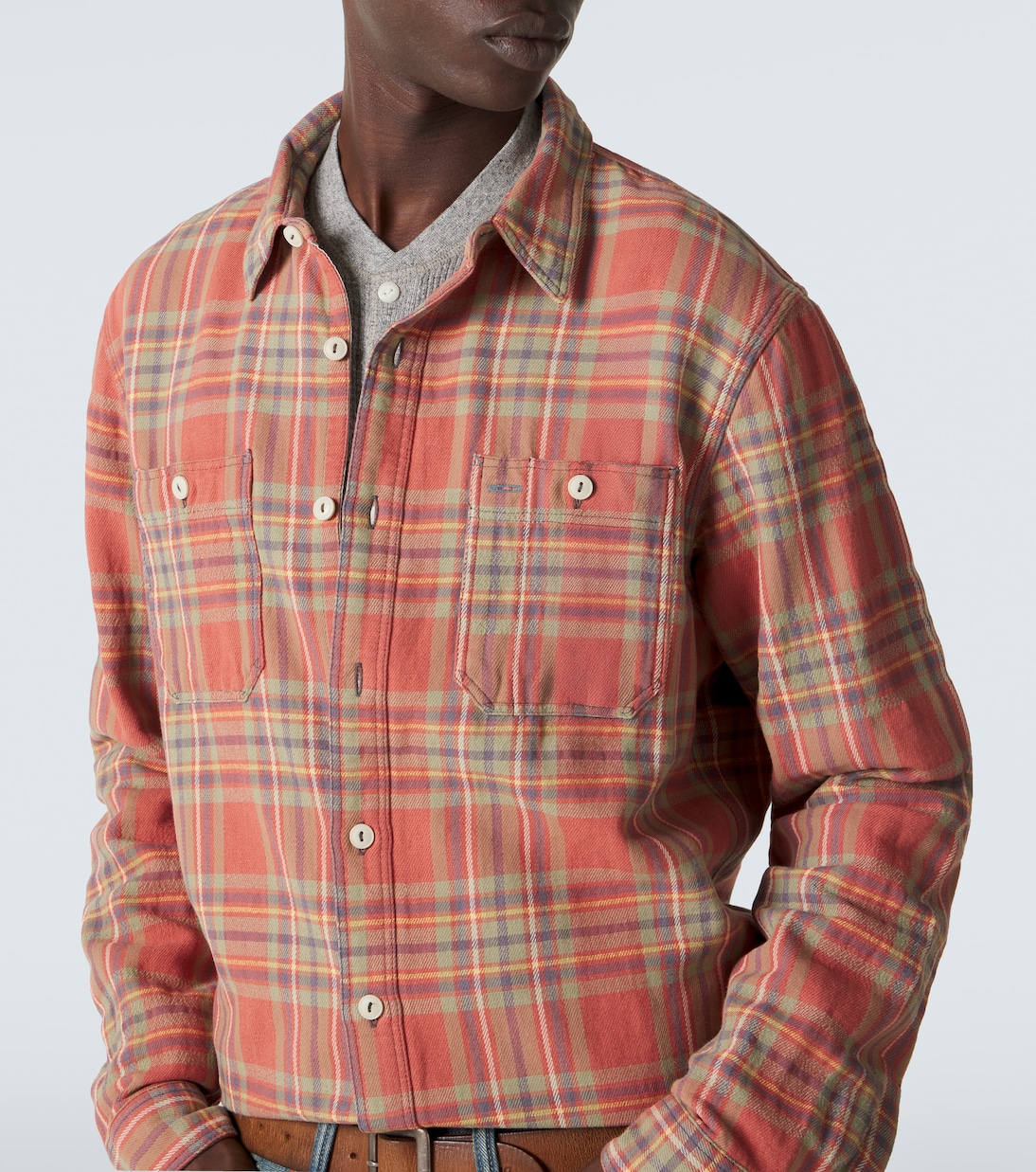Cameron plaid cotton twill shirt | RRL