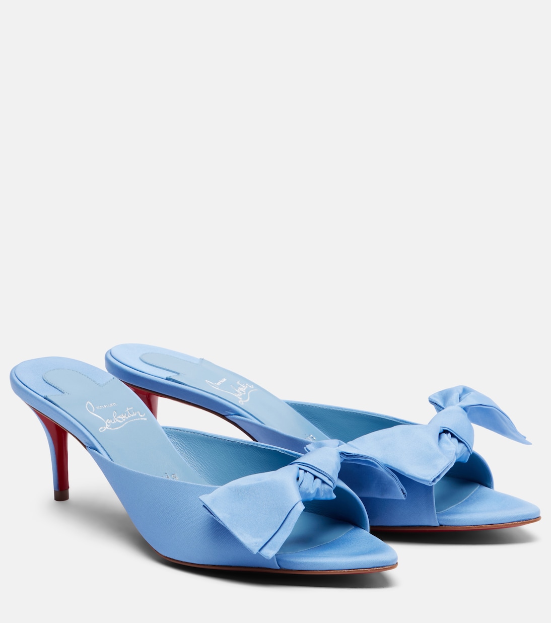 Mulazee bow-detail silk taffeta mules | Christian Louboutin