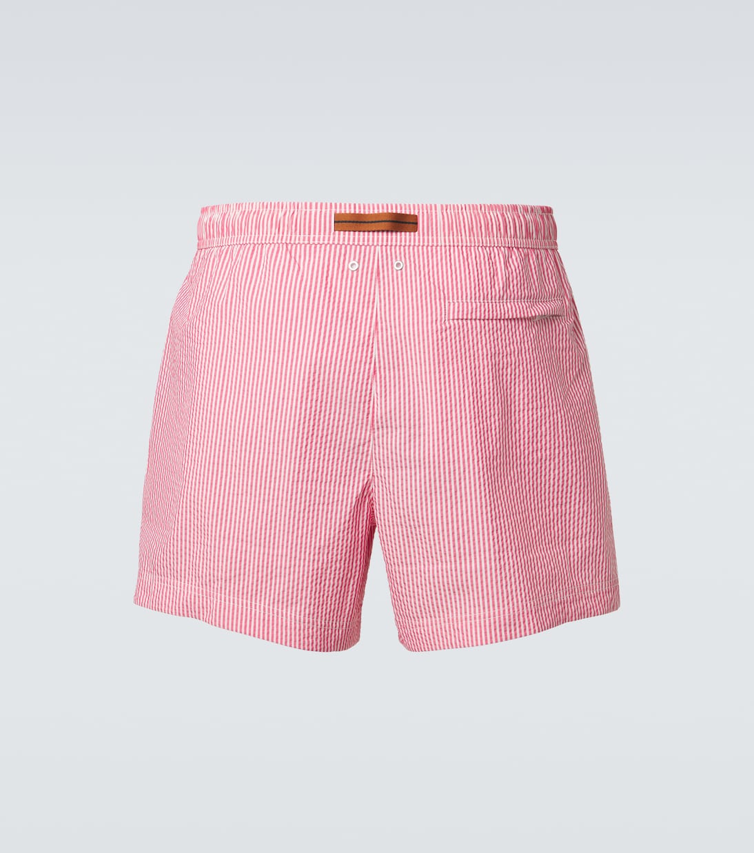 Striped seersucker swim trunks | Zegna