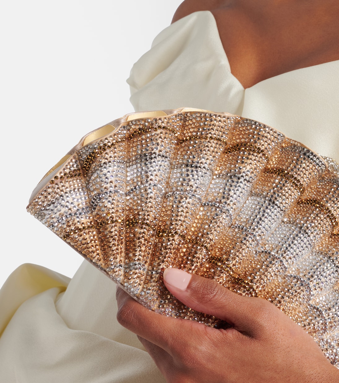 Clutch Origami Fan mit Kristallen | Judith Leiber Couture