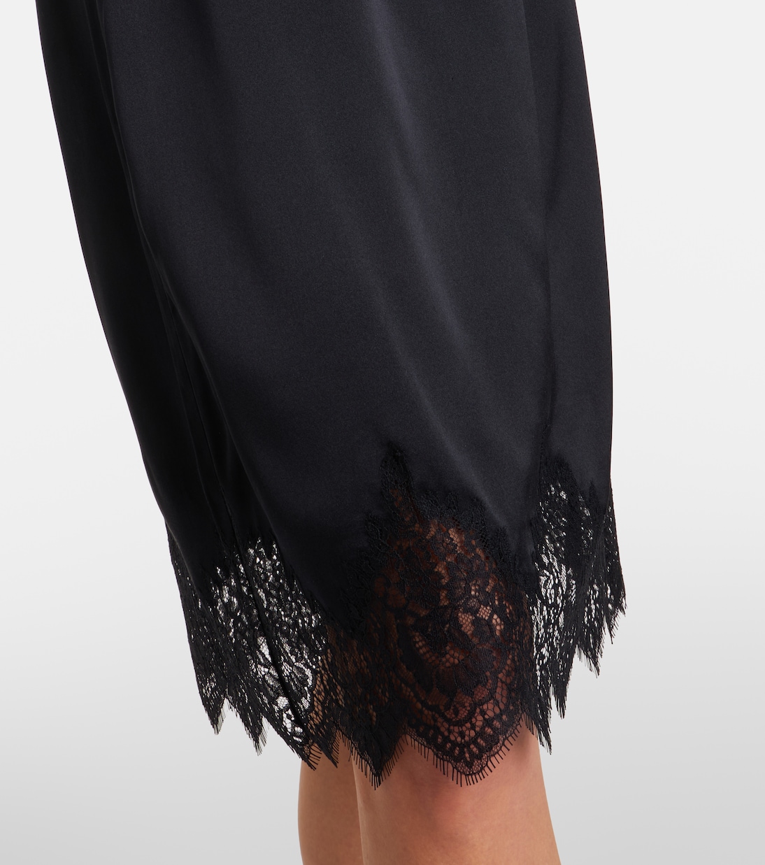 Thea lace-trimmed silk midi skirt | Nili Lotan