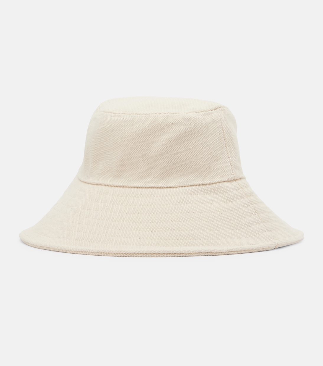 Gondola leather-trimmed canvas bucket hat  | Max Mara