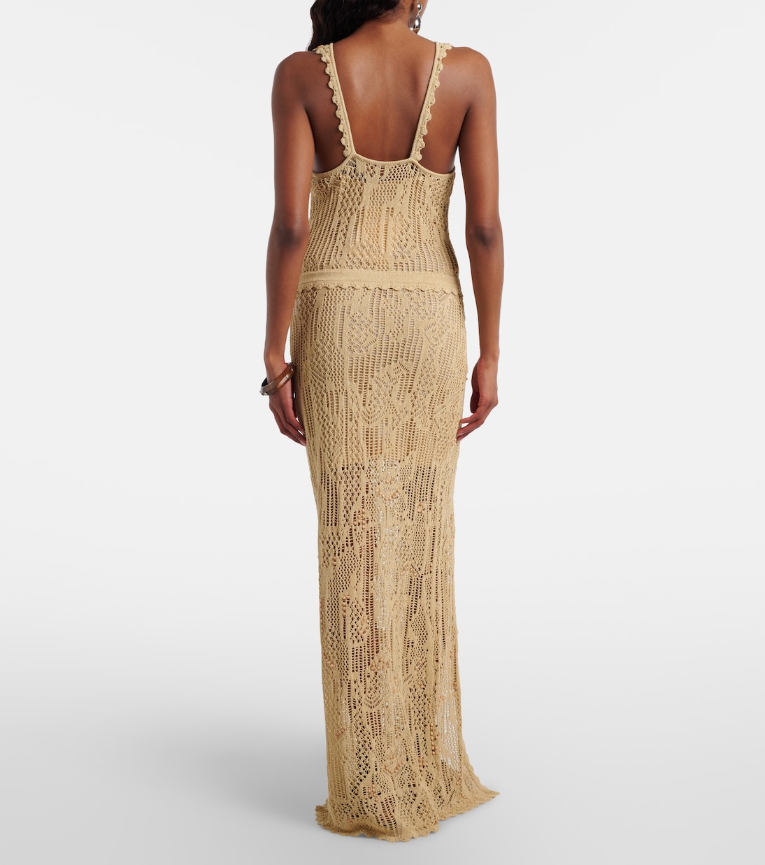 Robe longue Ornella en crochet à perles fantaisie | Isabel Marant