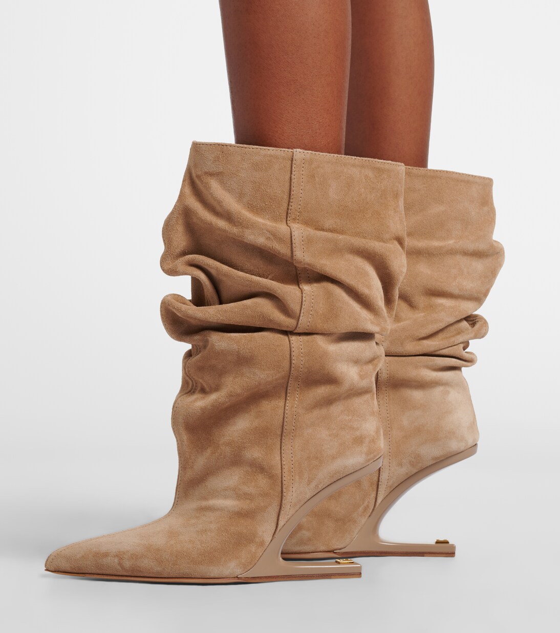 No-Wedge suede ankle boots | Balmain