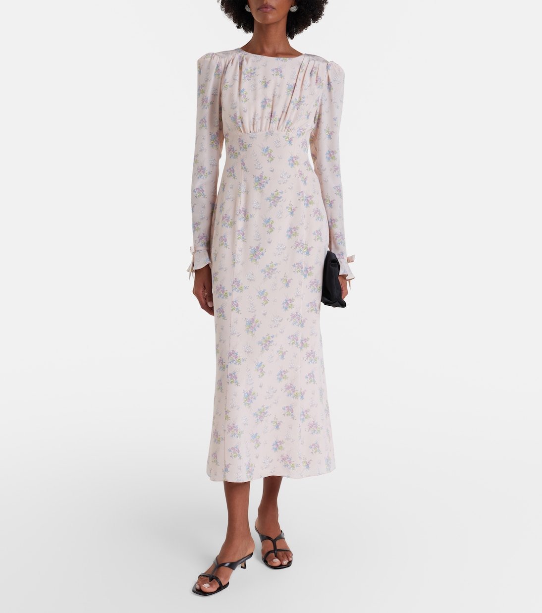 Floral open-back silk midi dress | Alessandra Rich