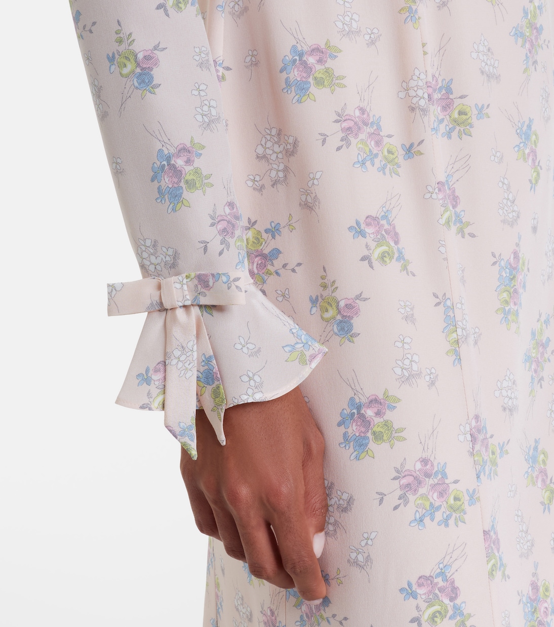 Floral open-back silk midi dress | Alessandra Rich