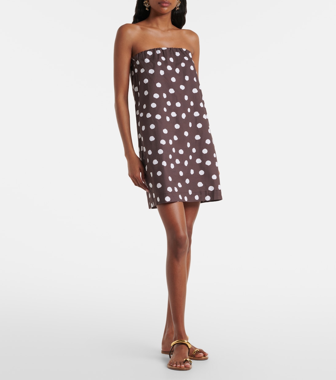 Polka-dot cotton-blend minidress | Adriana Degreas