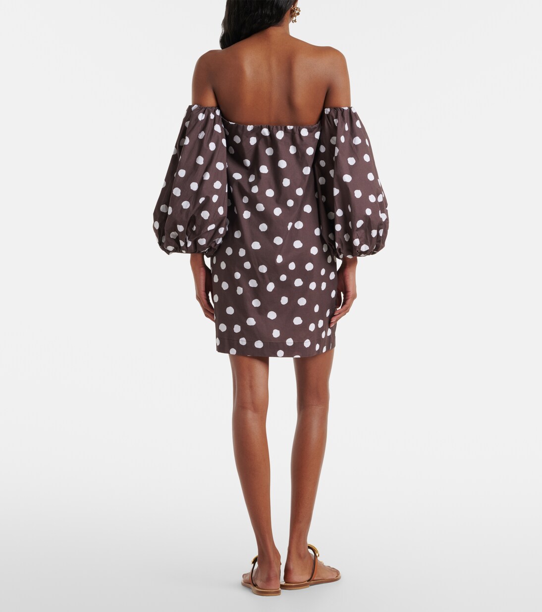 Polka-dot cotton-blend minidress | Adriana Degreas