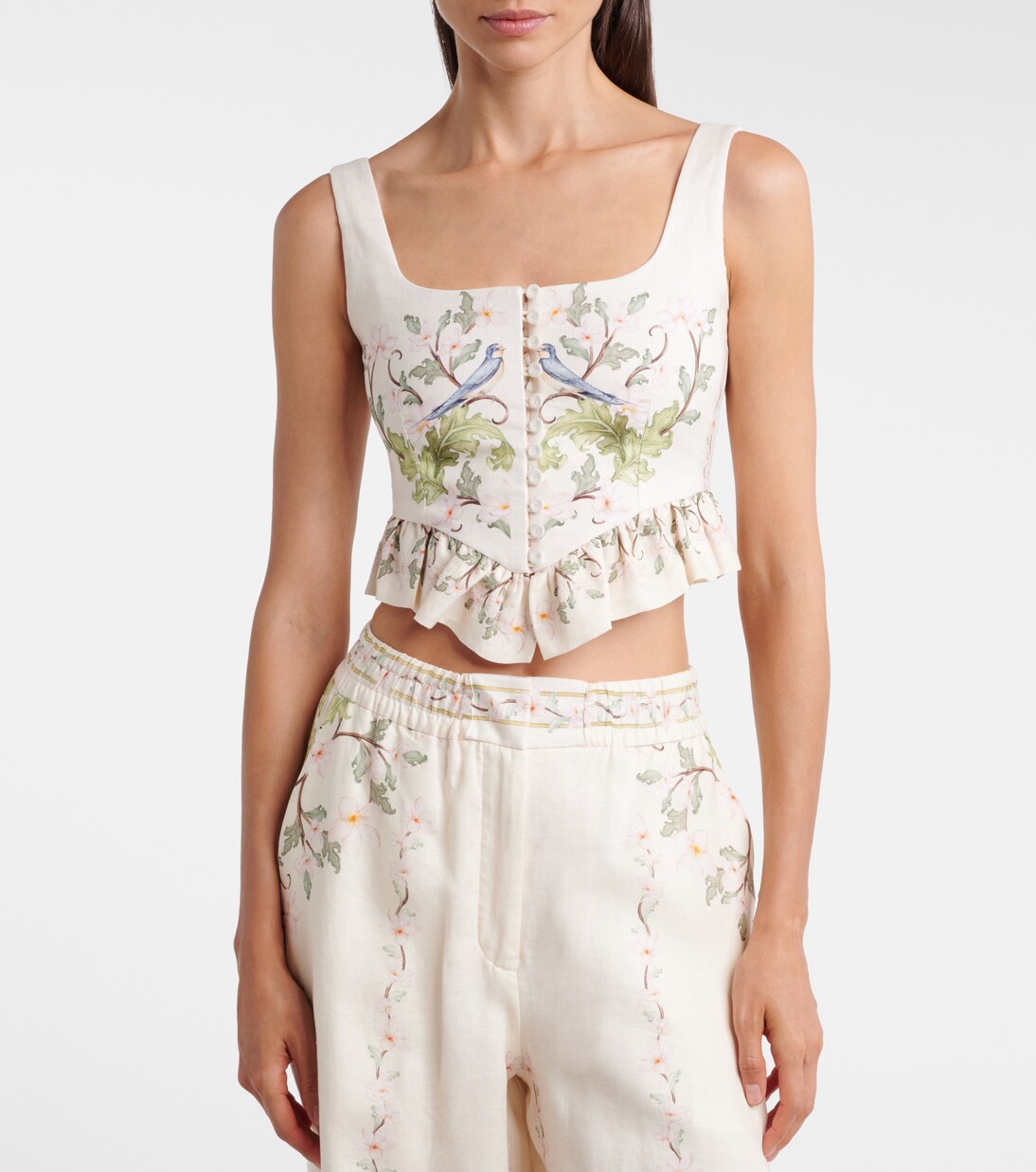 Eslabón printed linen top | Agua by Agua Bendita