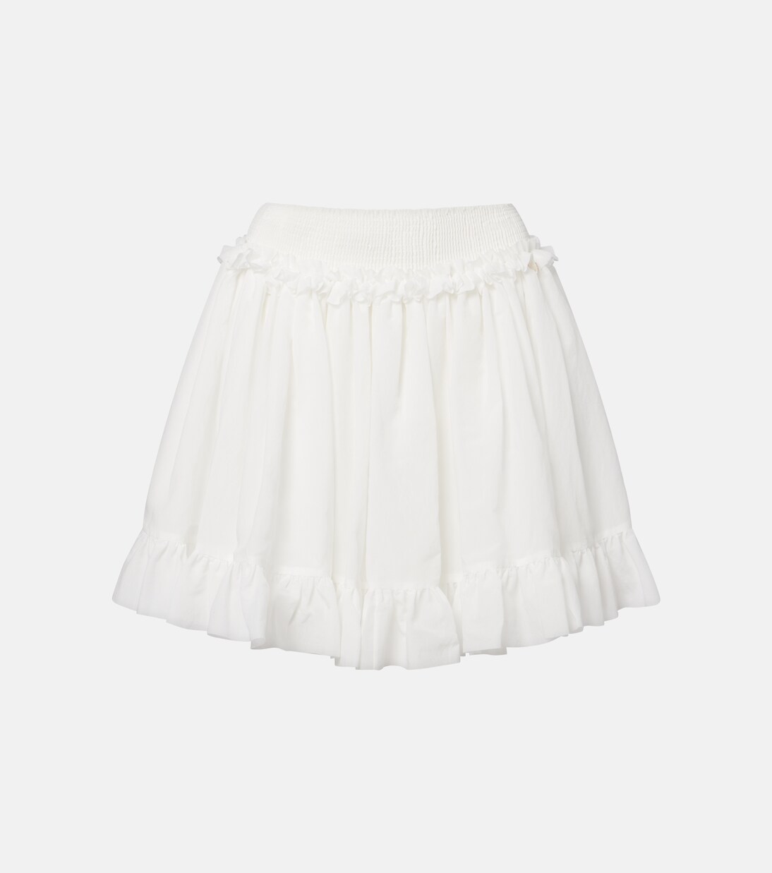 Ruffled poplin miniskirt | Balmain