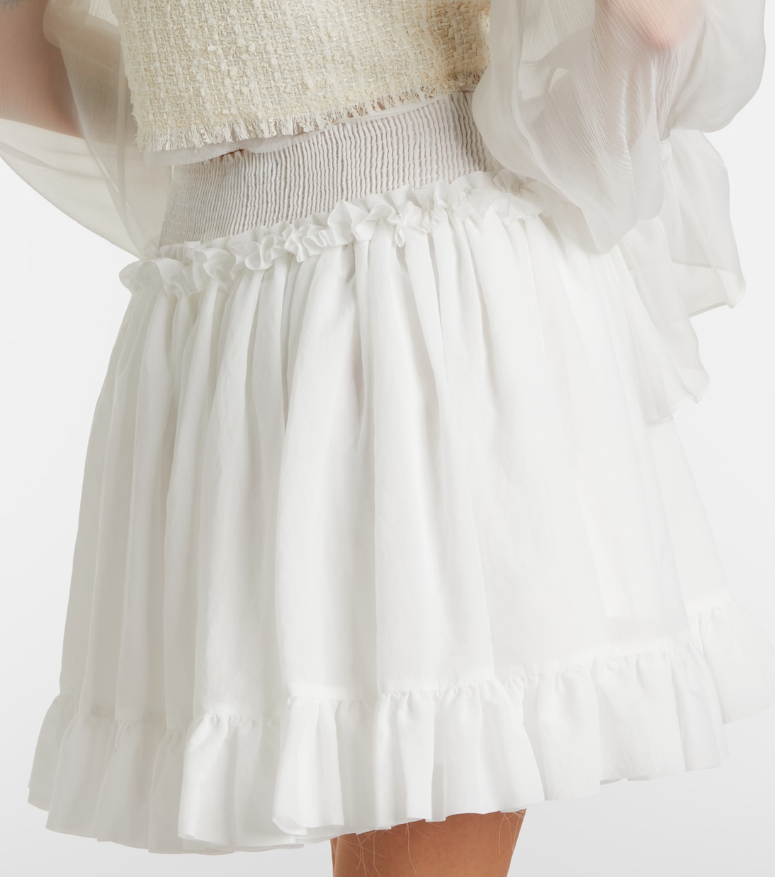 Ruffled poplin miniskirt | Balmain