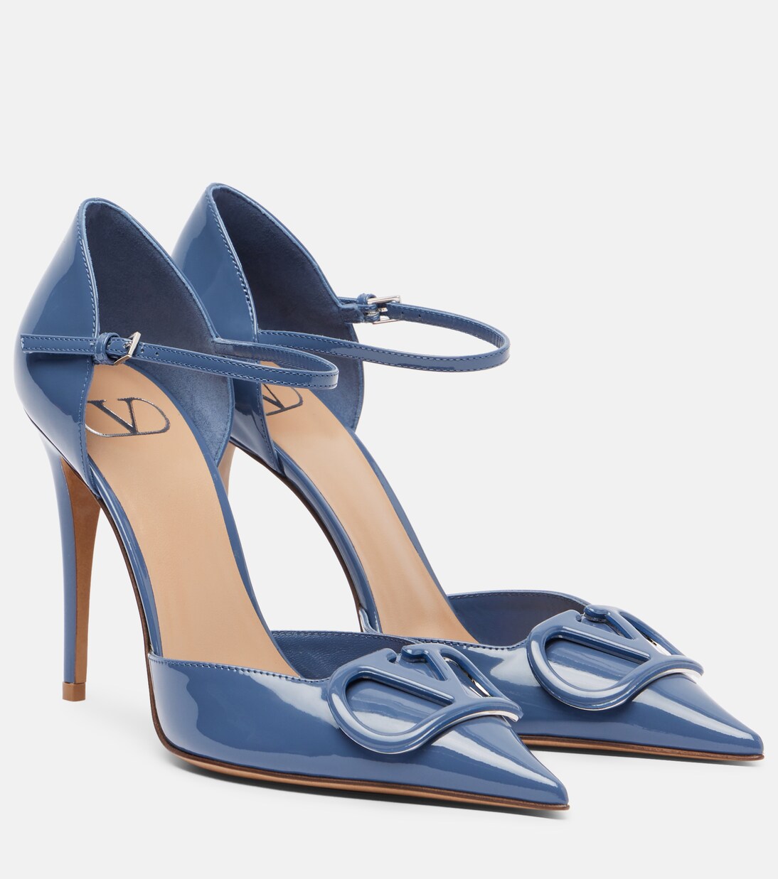 D'Orsay VLogo patent leather pumps | Valentino Garavani