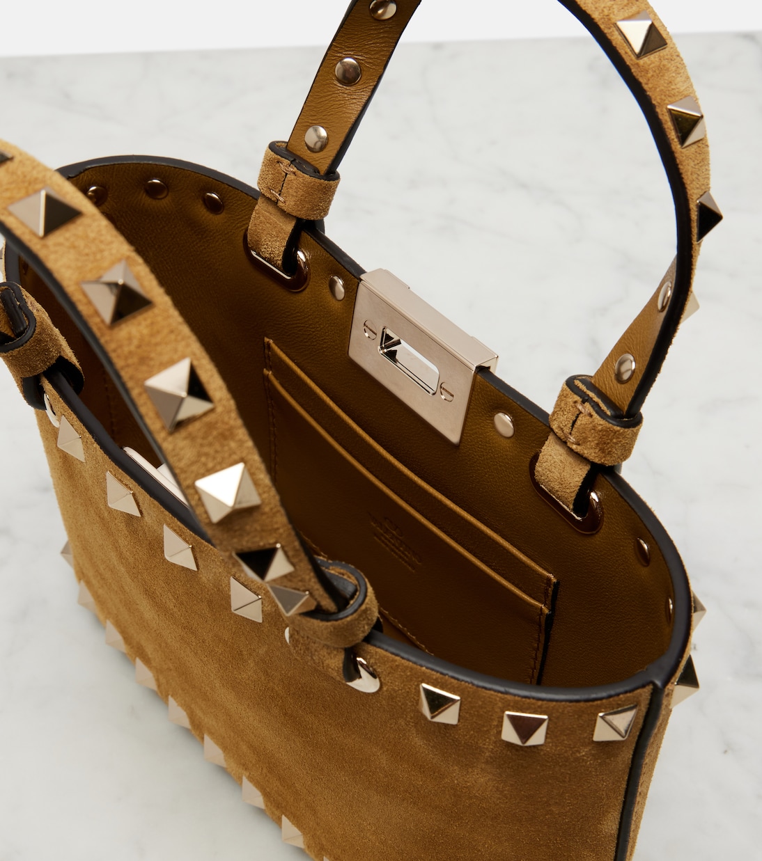 Rockstud Mini suede tote bag | Valentino Garavani