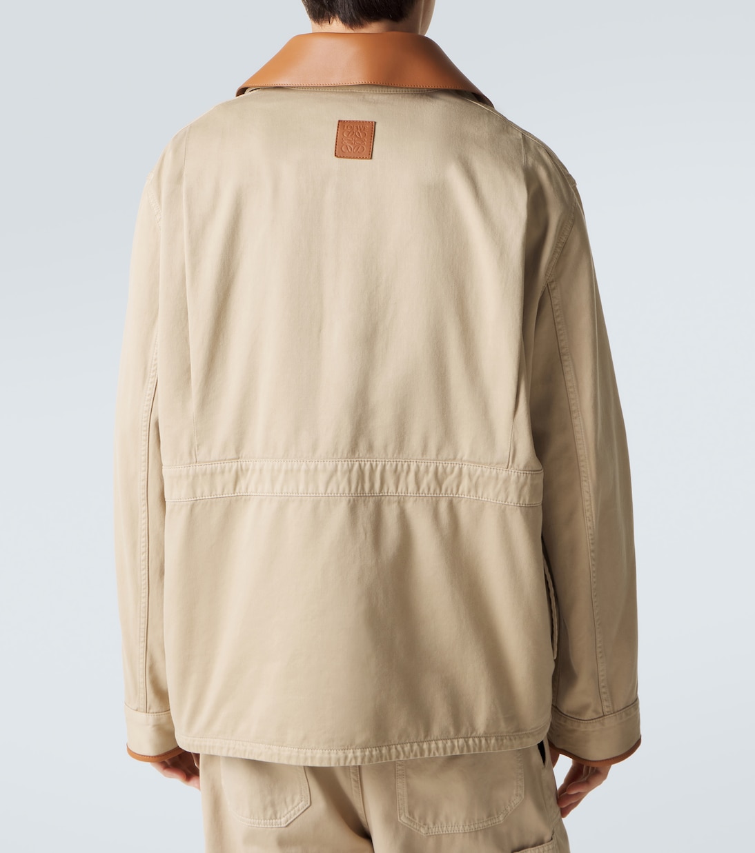 Paula's Ibiza leather-trimmed cotton jacket | Loewe