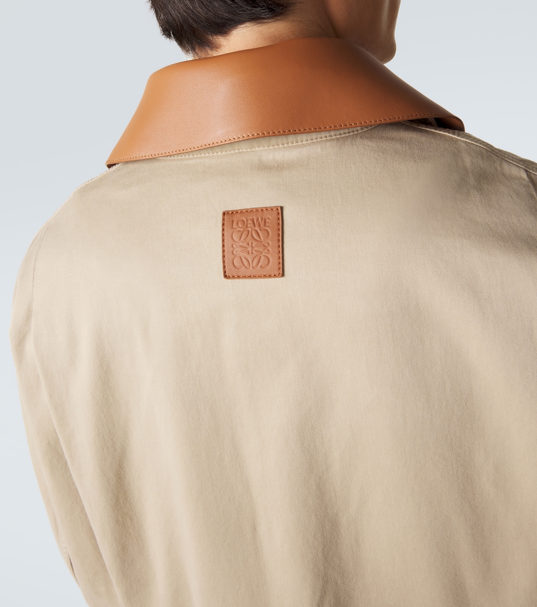 Paula's Ibiza leather-trimmed cotton jacket | Loewe