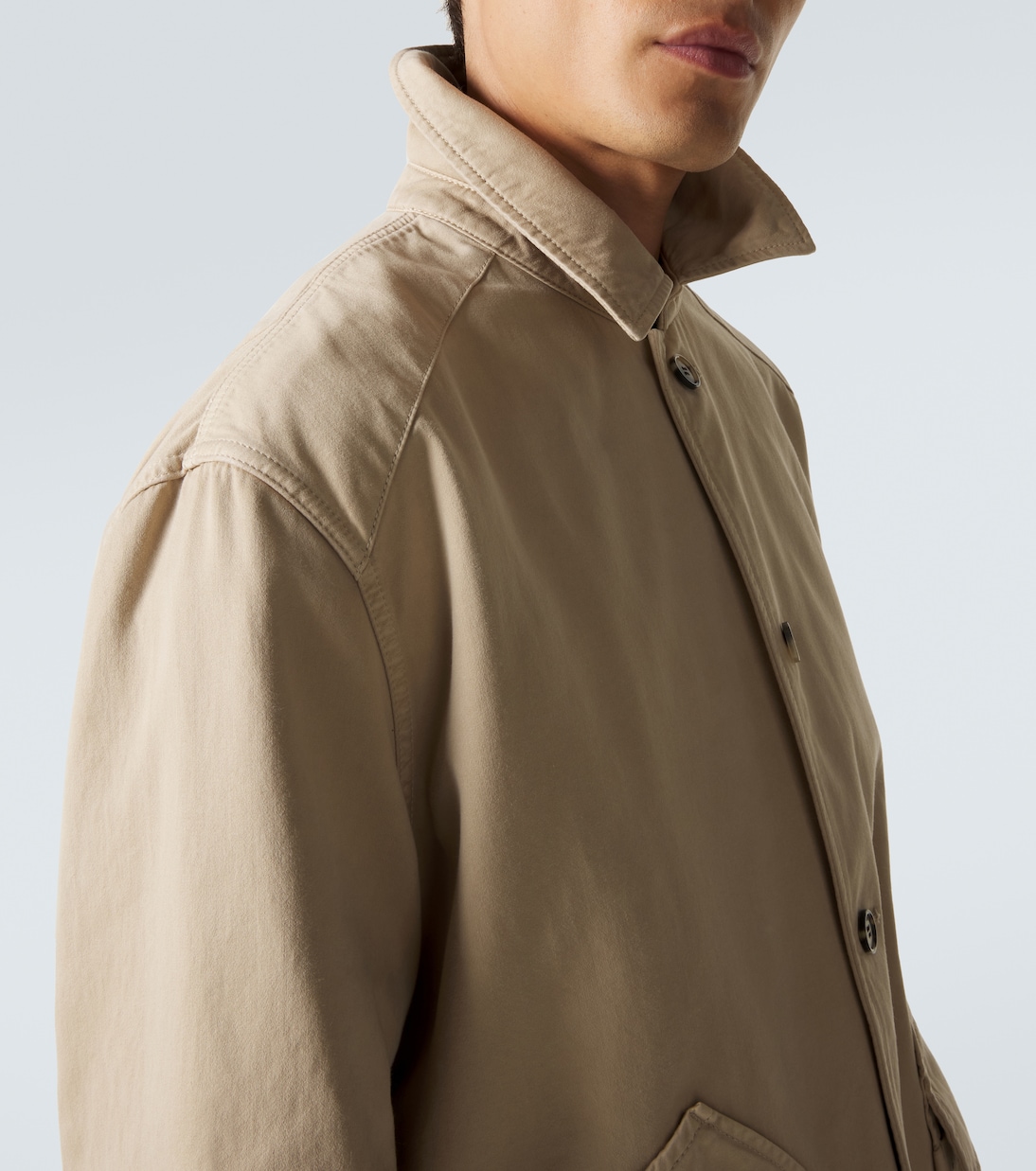 Paula's Ibiza leather-trimmed cotton jacket | Loewe