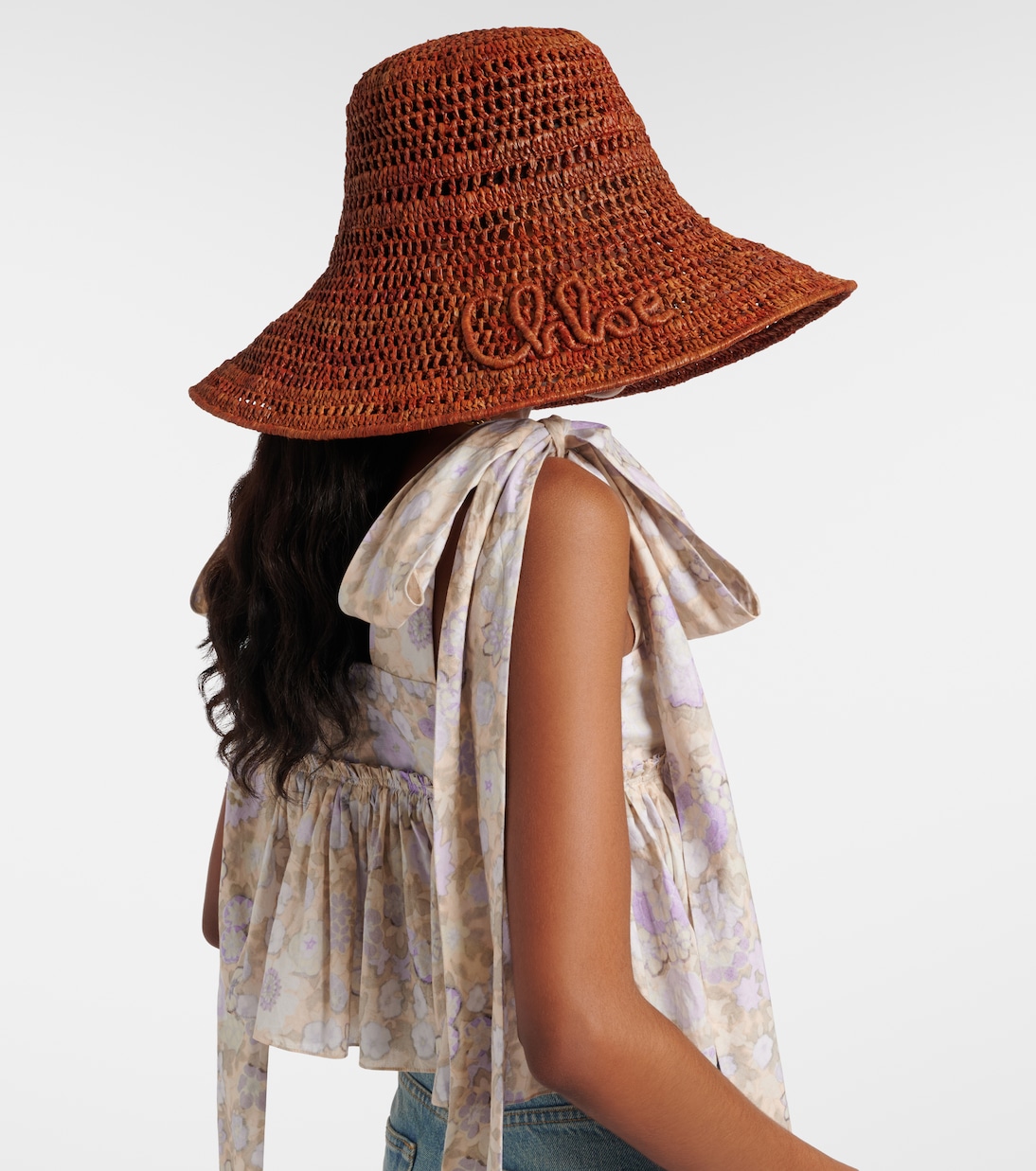 Sombrero de rafia con logo | Chloé